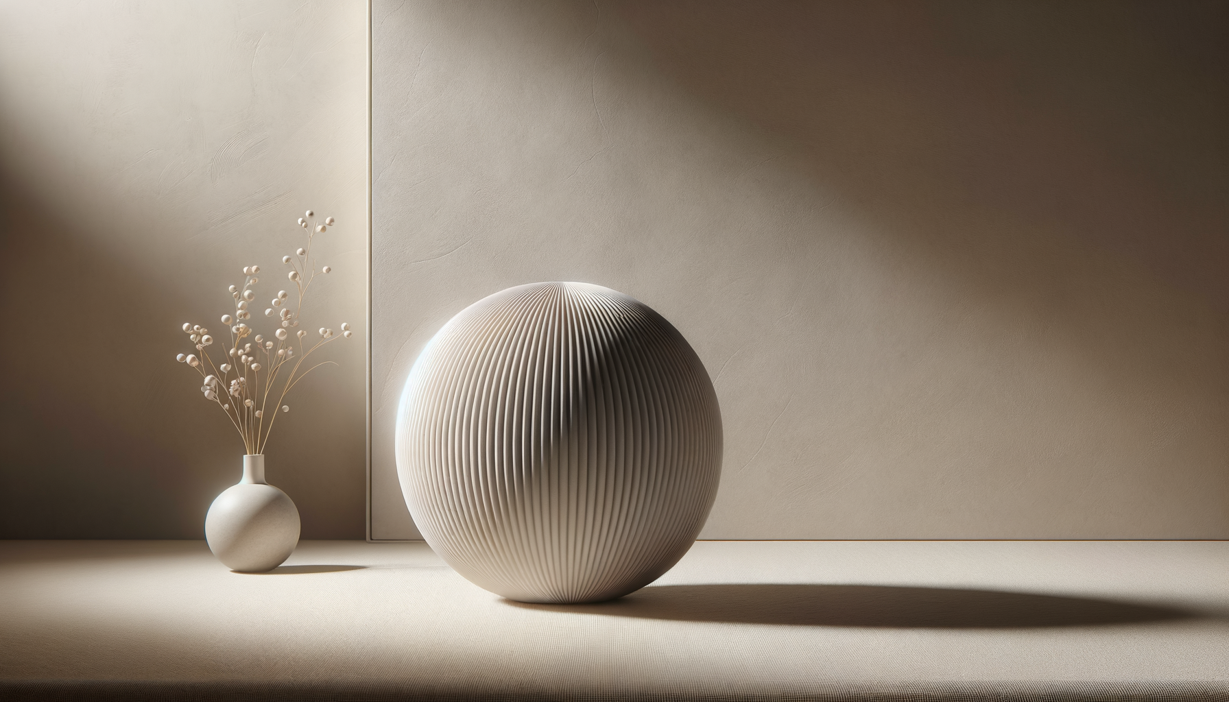 Minimalist ceramic sphere